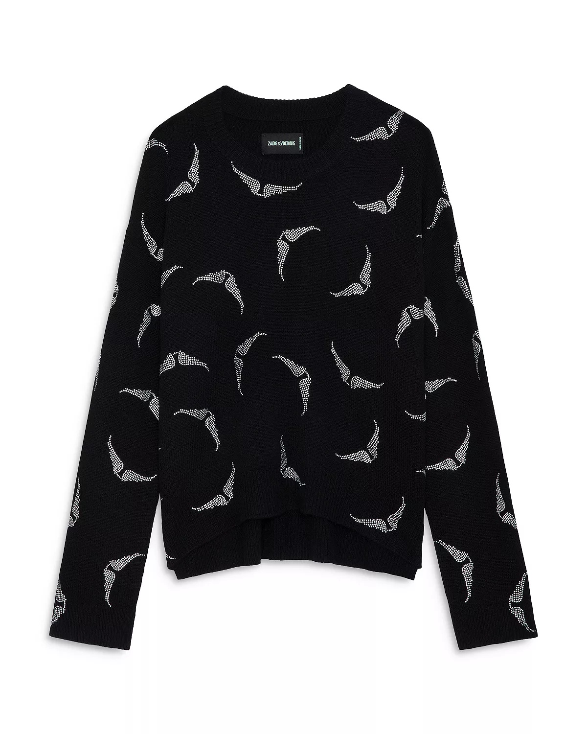 Cashmere Diamante Wings Sweater - 7