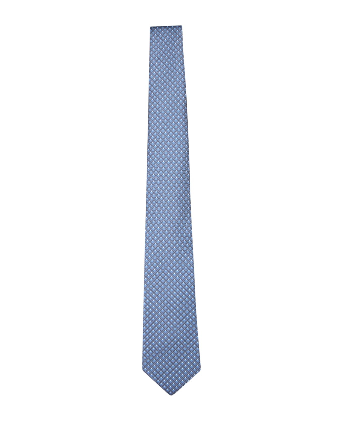 Geometric Blue Tie - 1