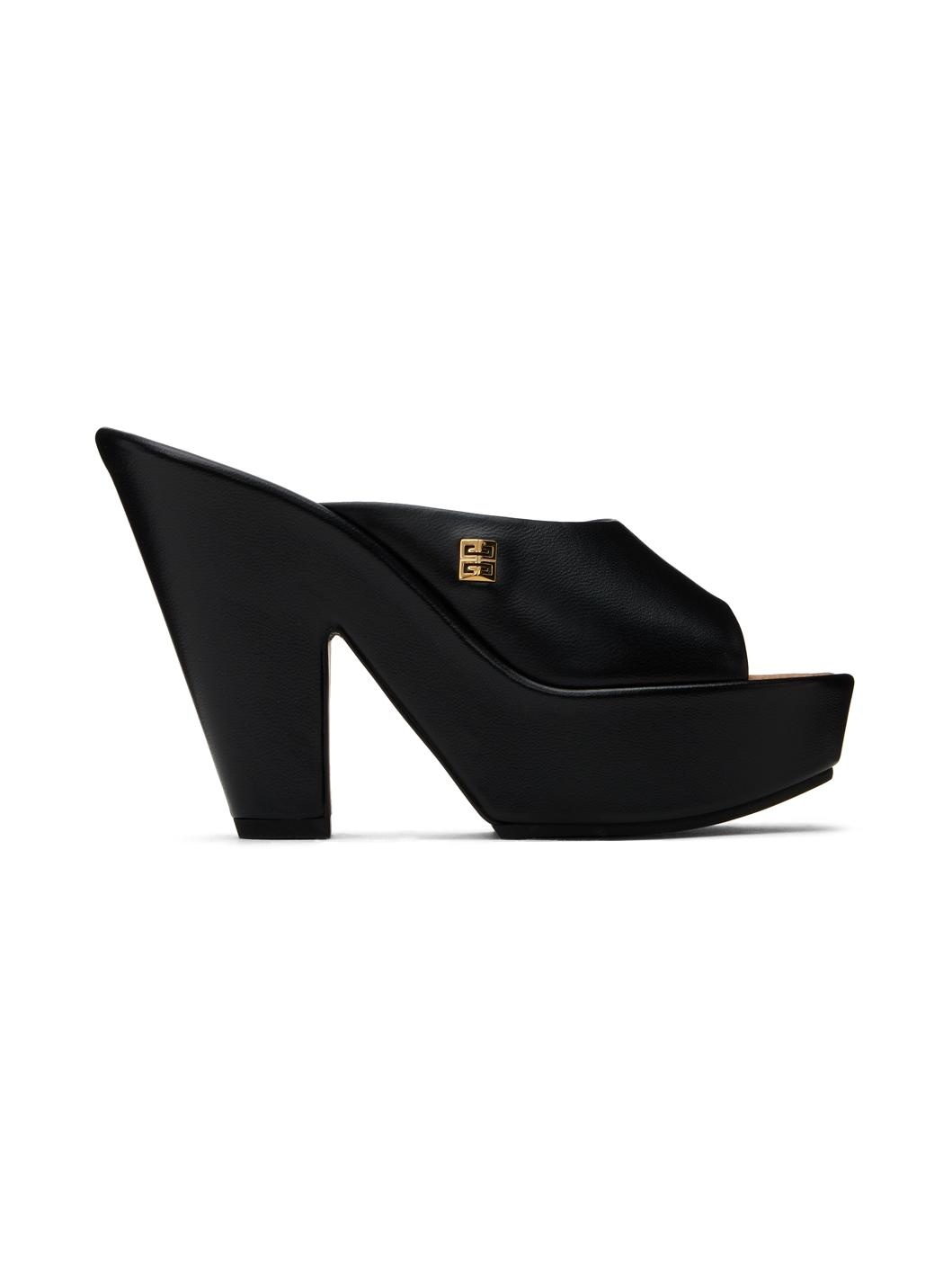 Black 4G Doll Mules - 1