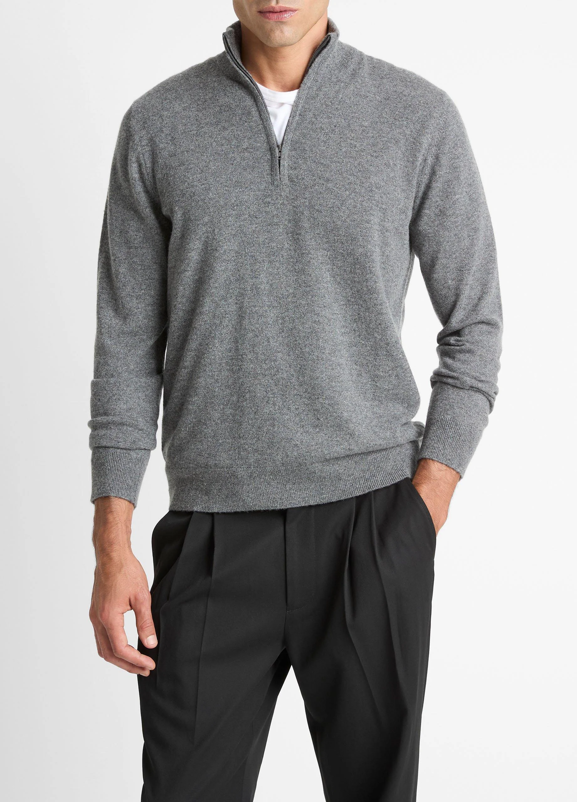 Cashmere Quarter-Zip Sweater - 1