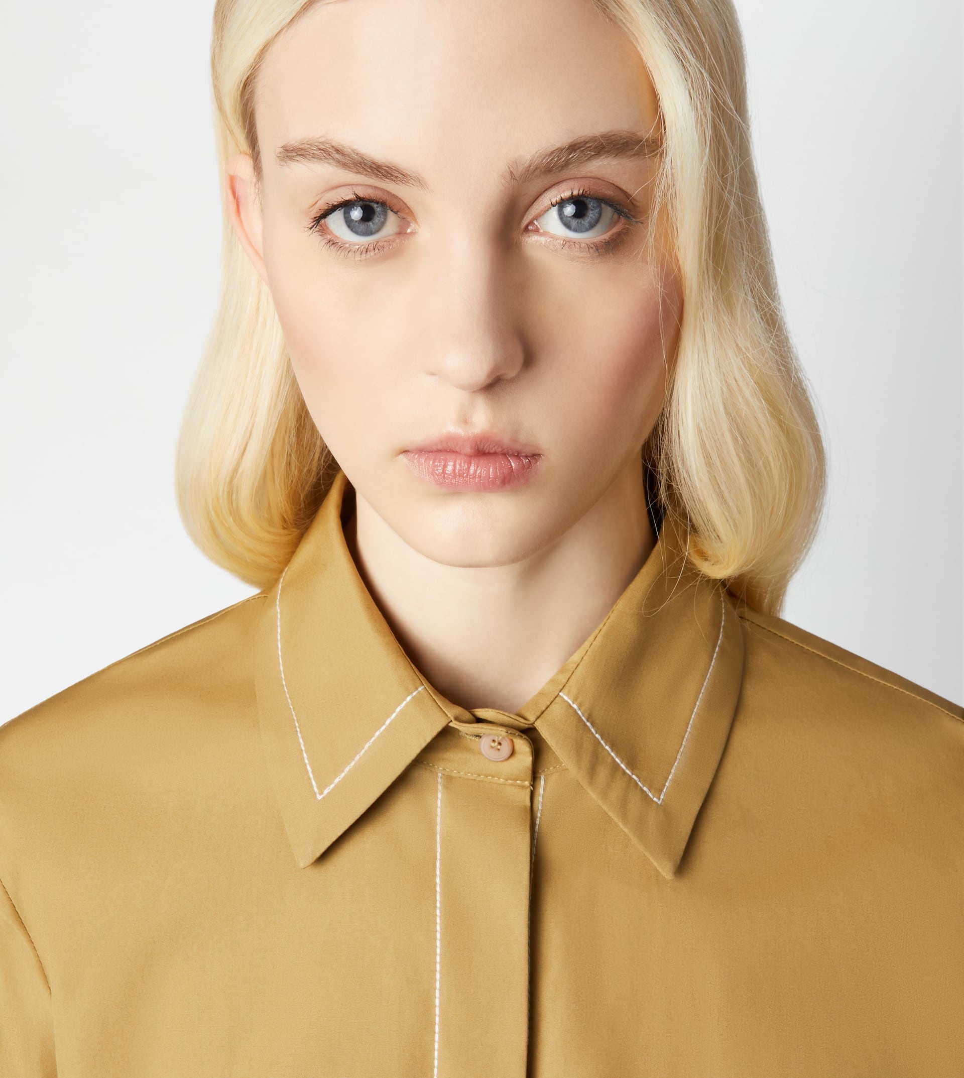 SHIRT IN POPLIN - BEIGE - 5