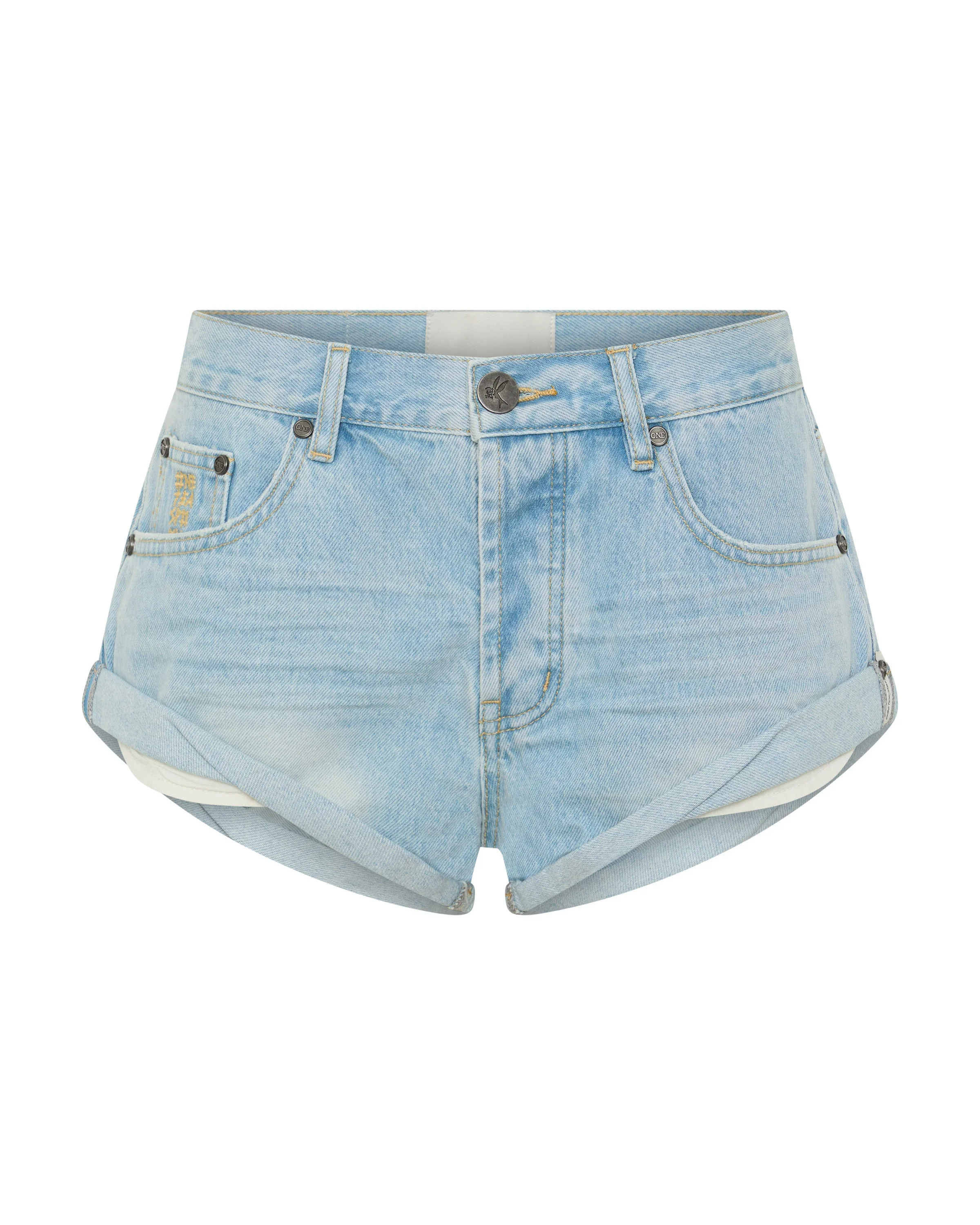Bandits Low Waist Denim Shorts - Cosmic Blue - 1