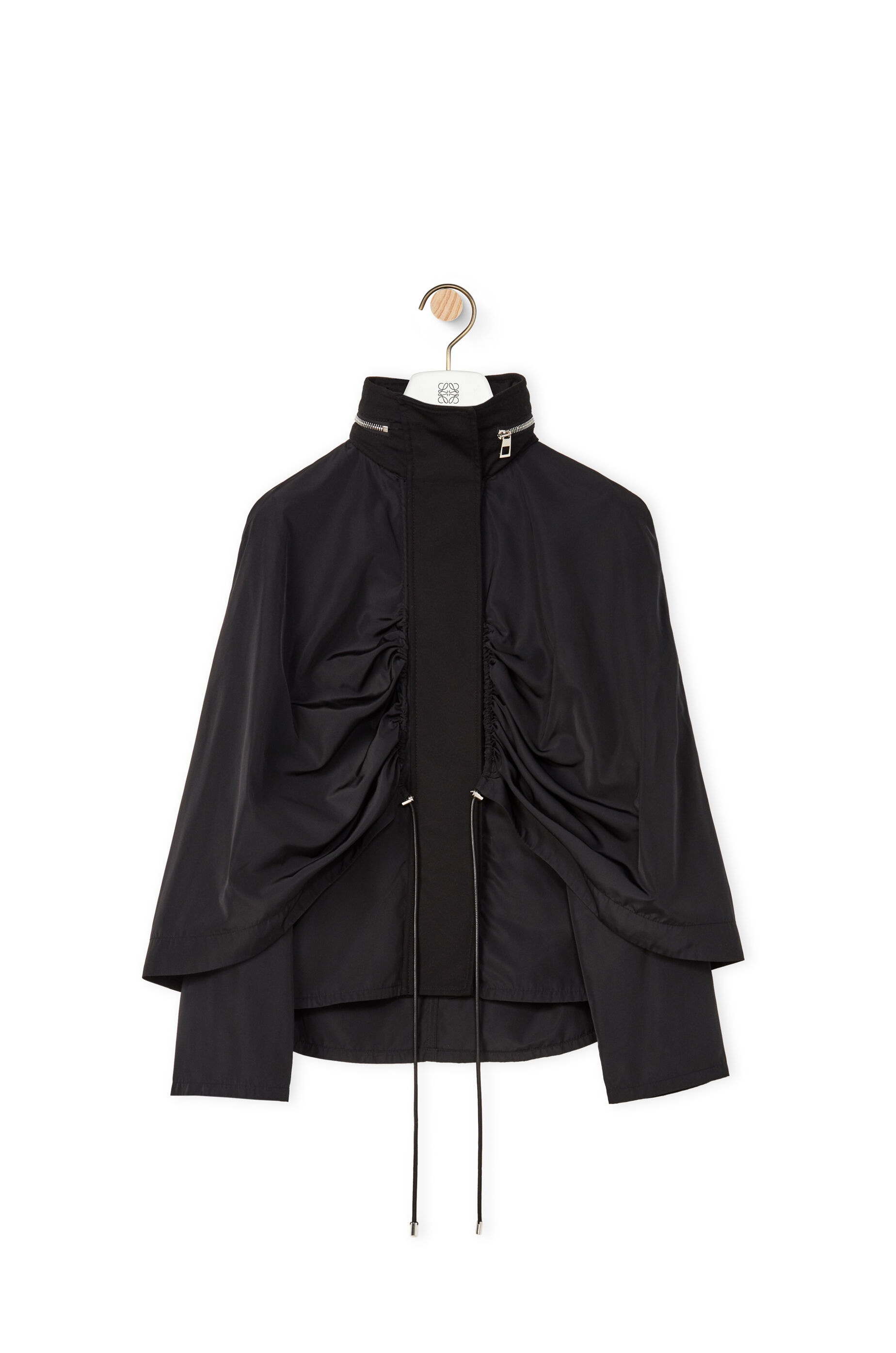 Cape jacket in cotton and nylon - 1