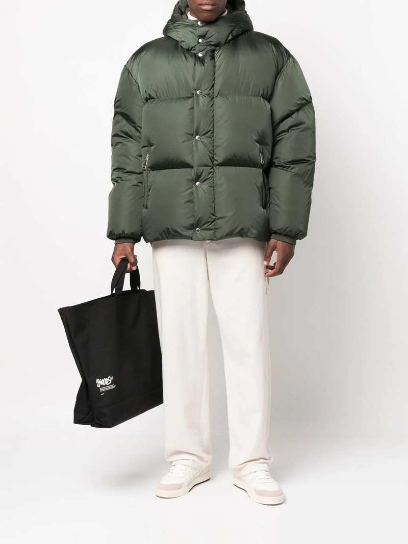 Khrisjoy padded press-stud fastenign jacket outlook