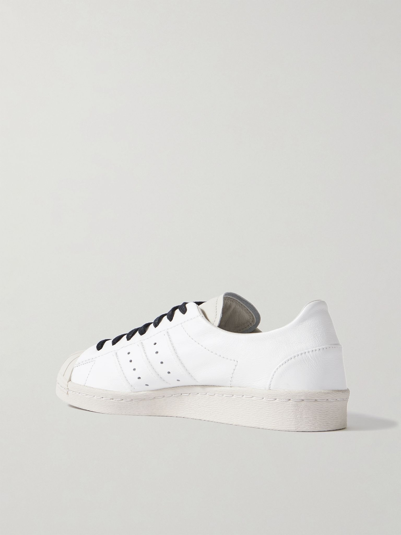 + Y-3 Superstar rubber-trimmed leather sneakers White - 3