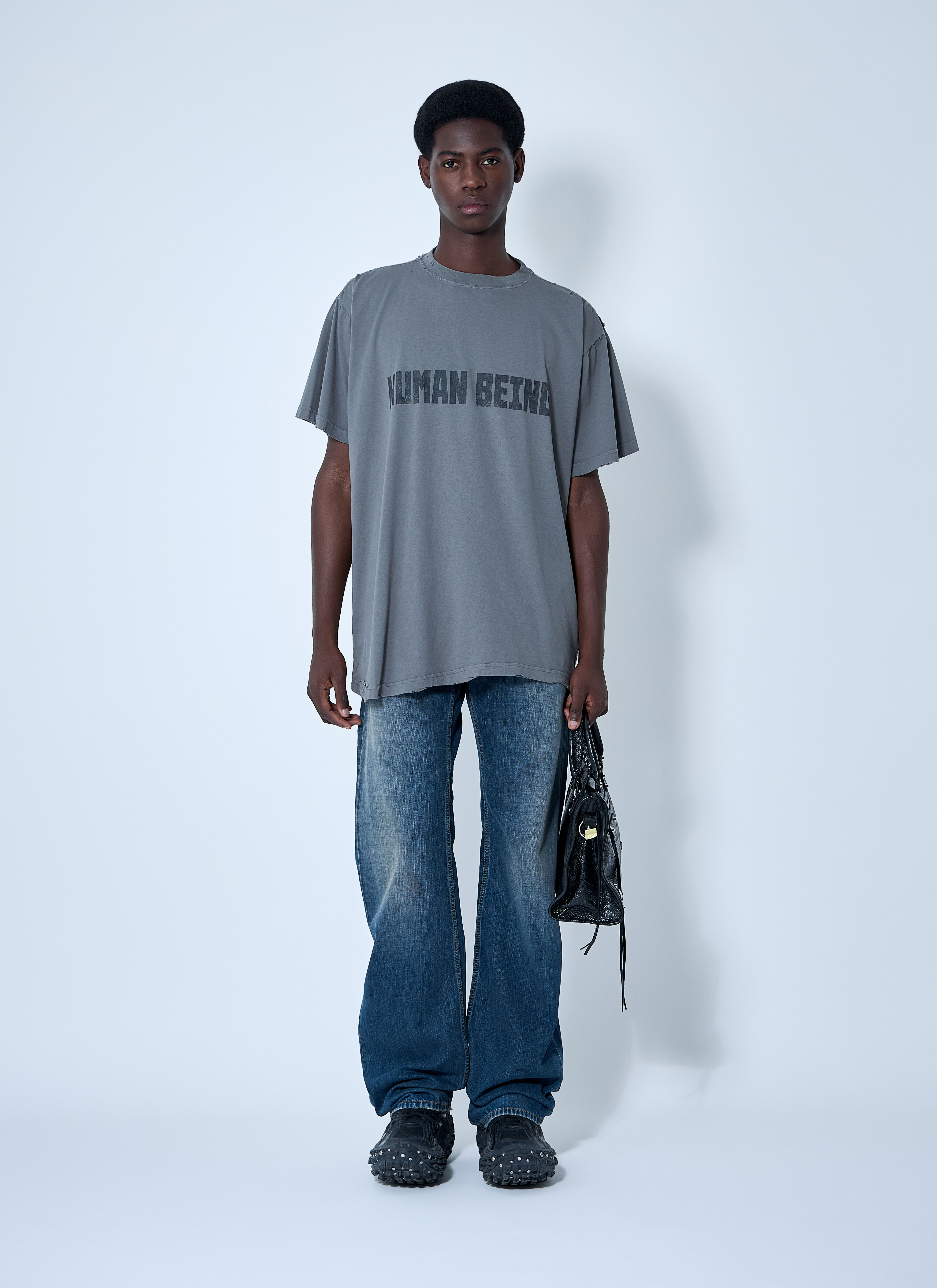 BALENCIAGA Human Being T-Shirt | lncc | REVERSIBLE