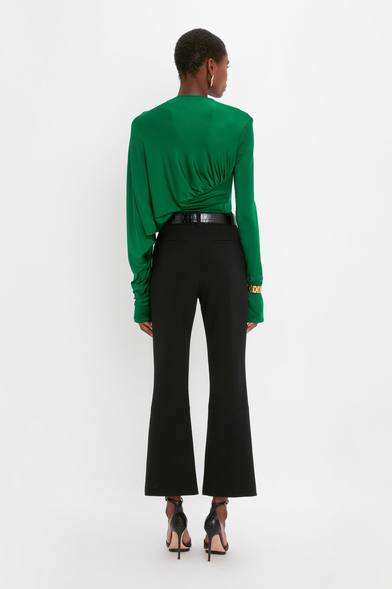 Cropped Kick Trouser In Black 4