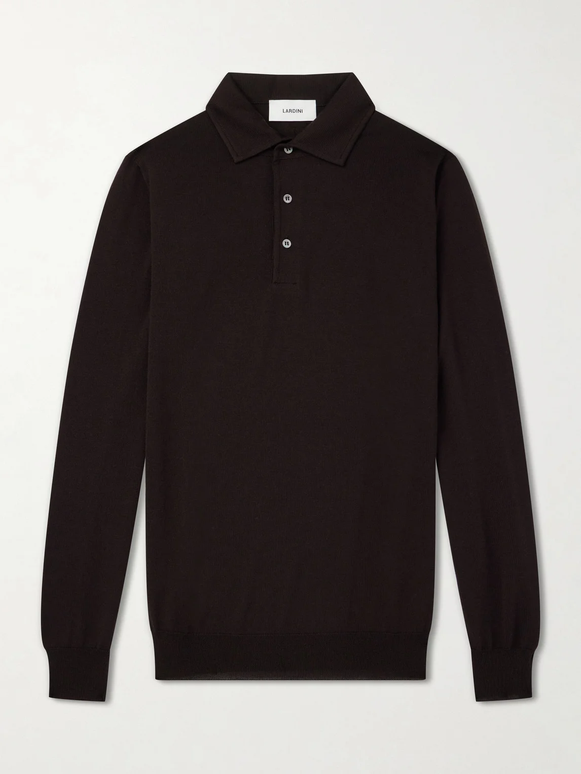 Virgin Wool Polo Sweater - 1
