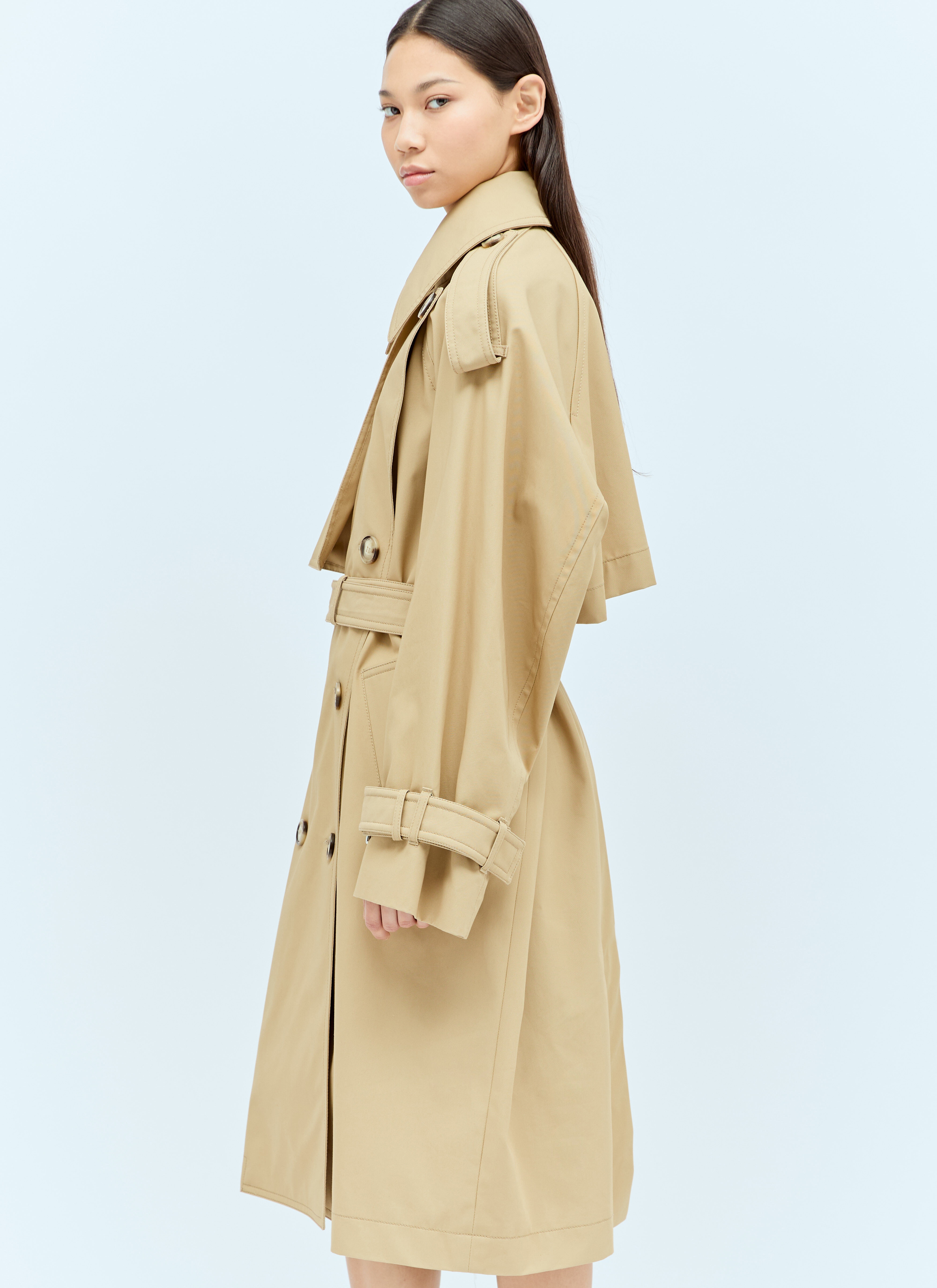 ジャケット・アウター nestrobe SUPIMA COTTON TRENCH COAT BEIGE 7900_70bddd8418_cc453df271f60d