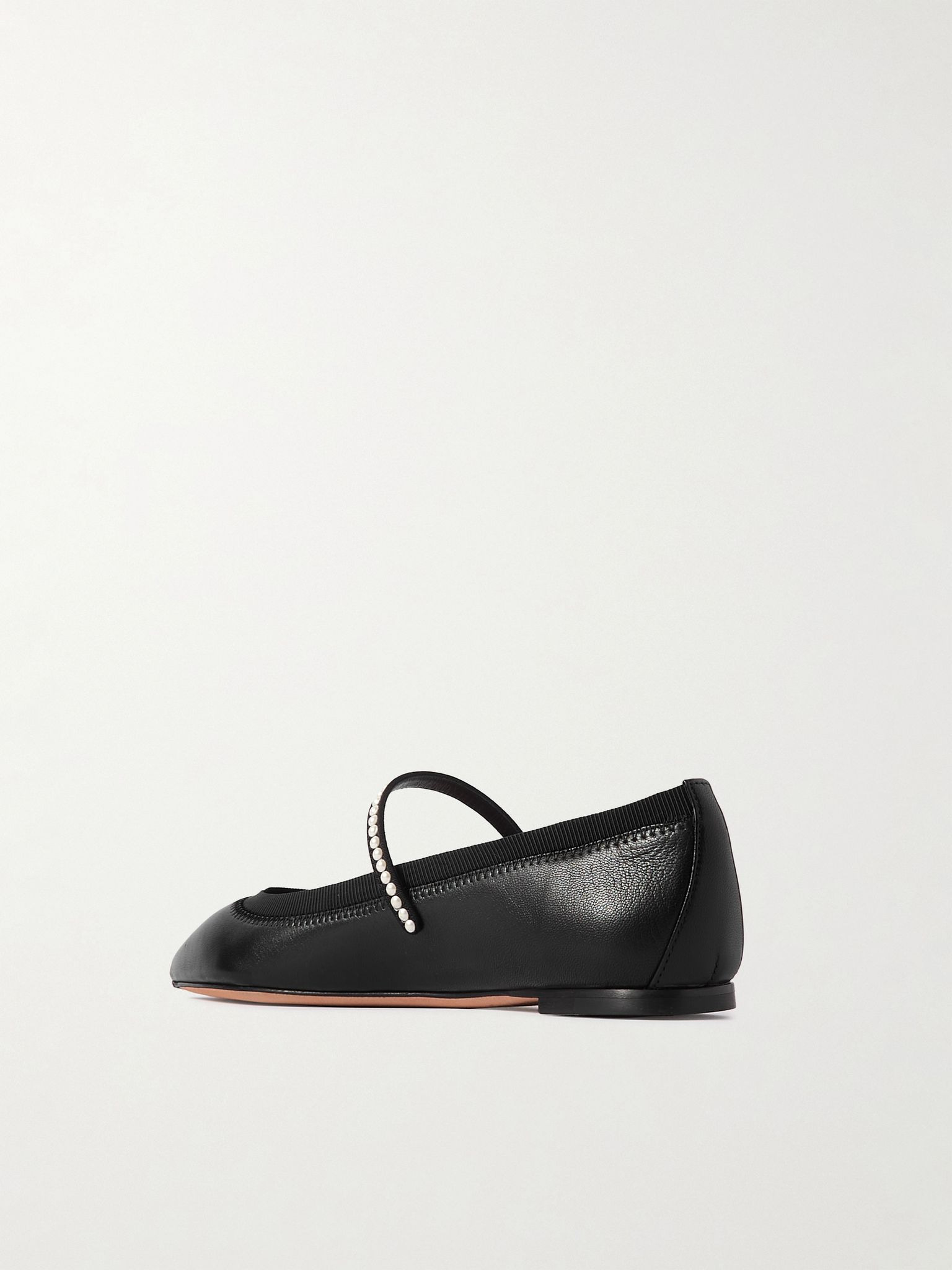 Romy embellished leather flats Black - 3
