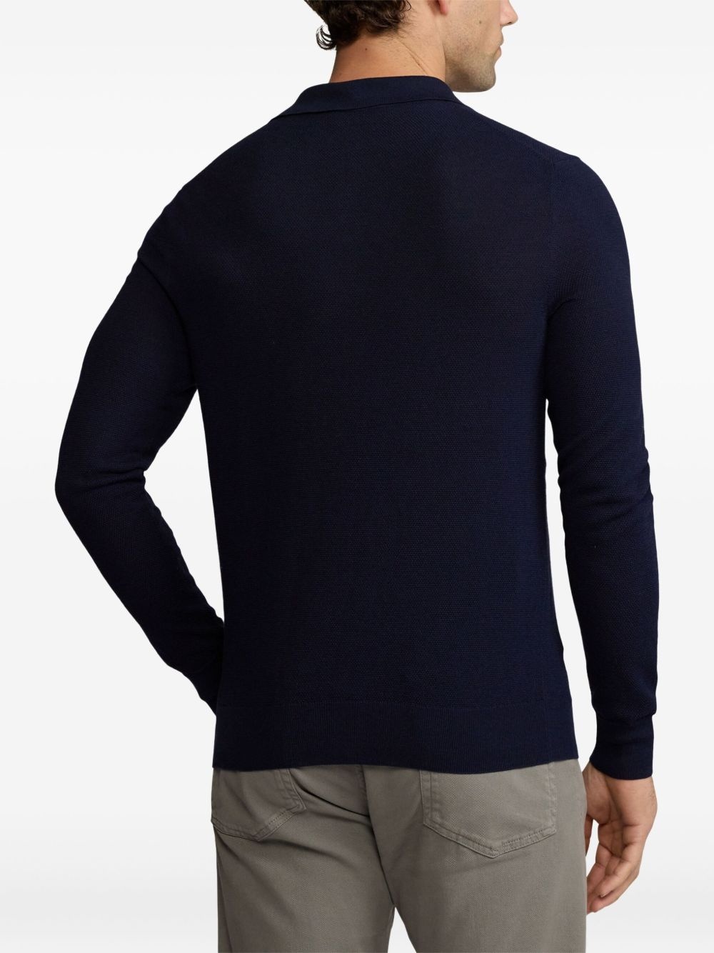 fine-knit polo shirt - 5