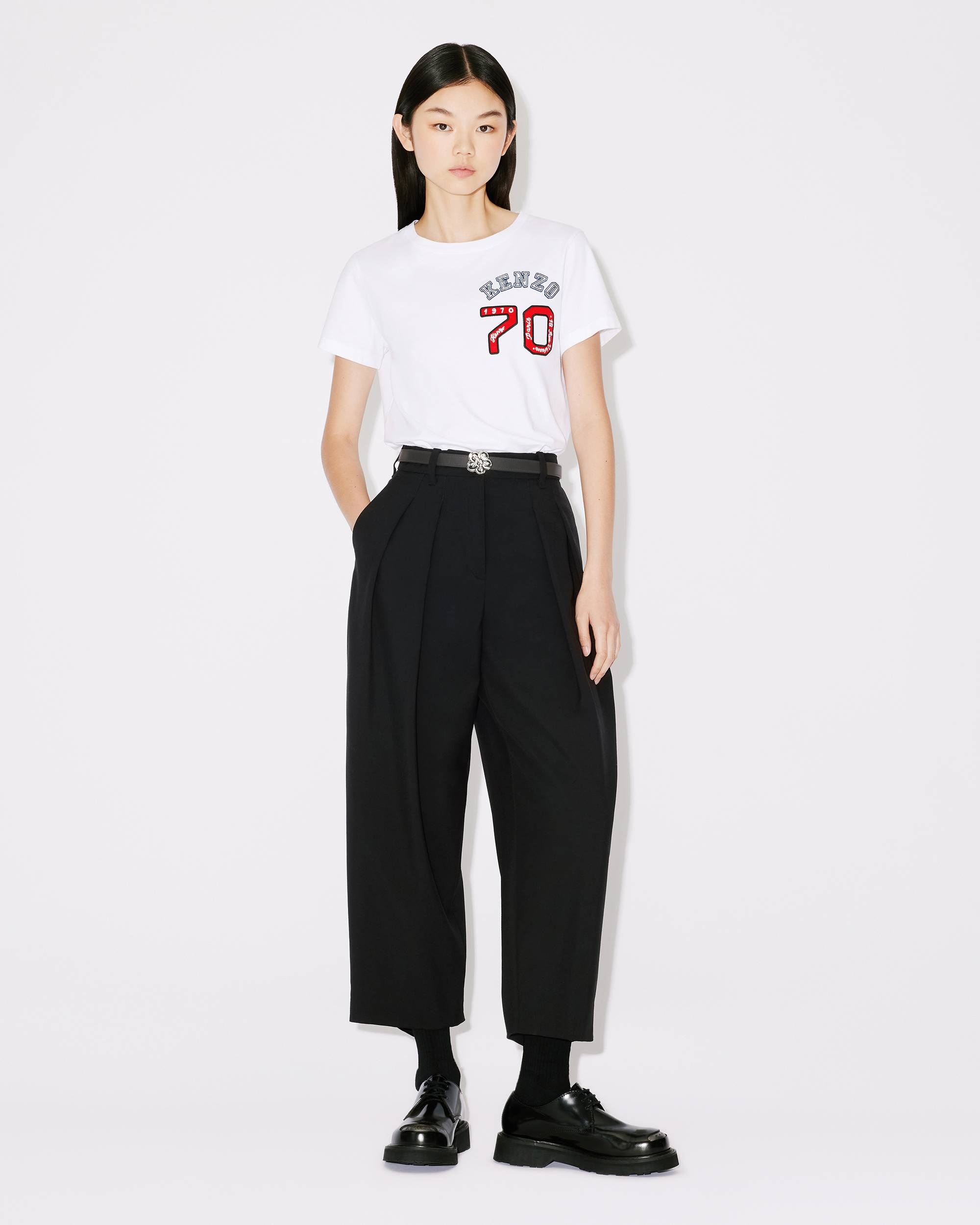 Pleated pure wool trousers - 3