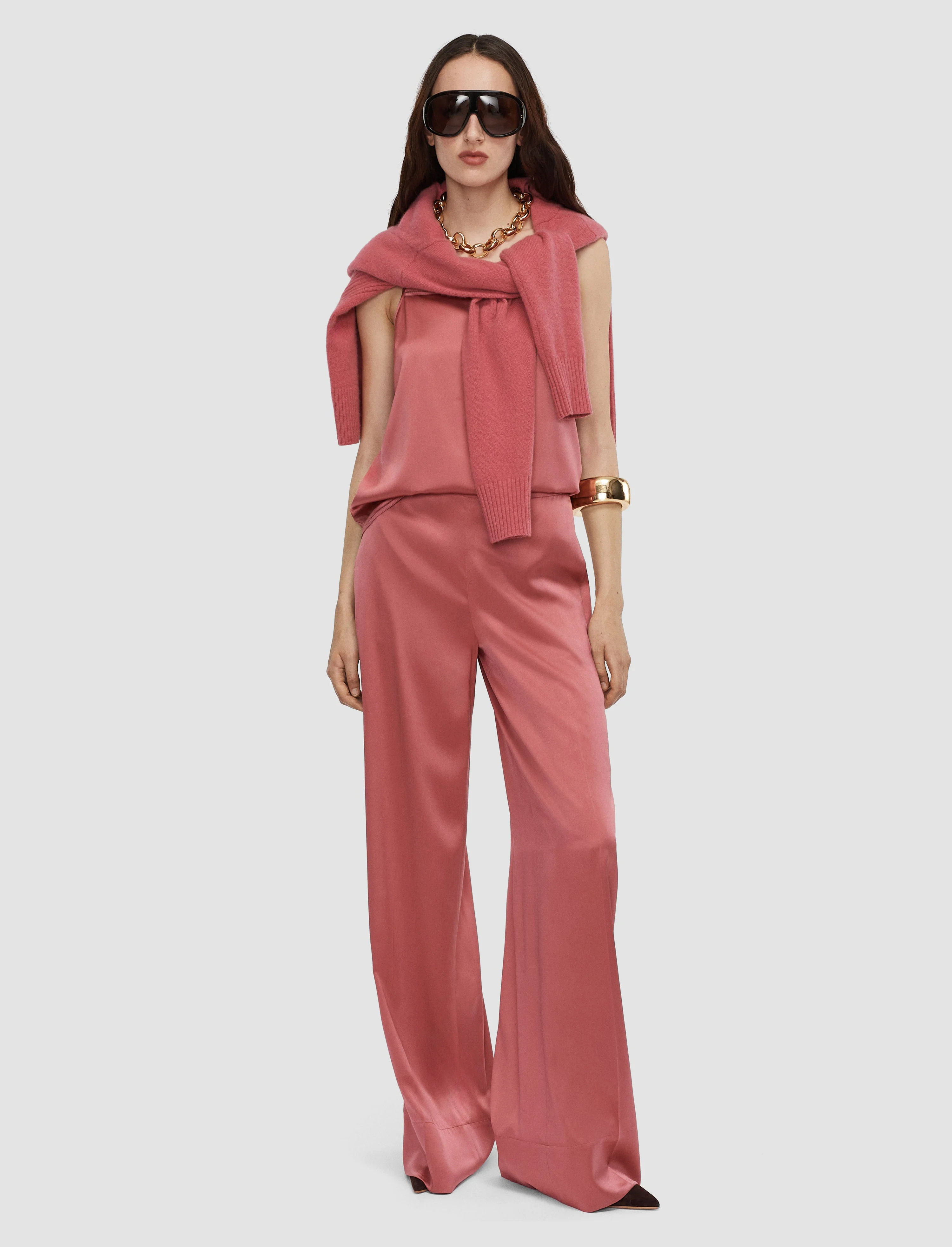 Dijon Silk Satin Trousers - 1