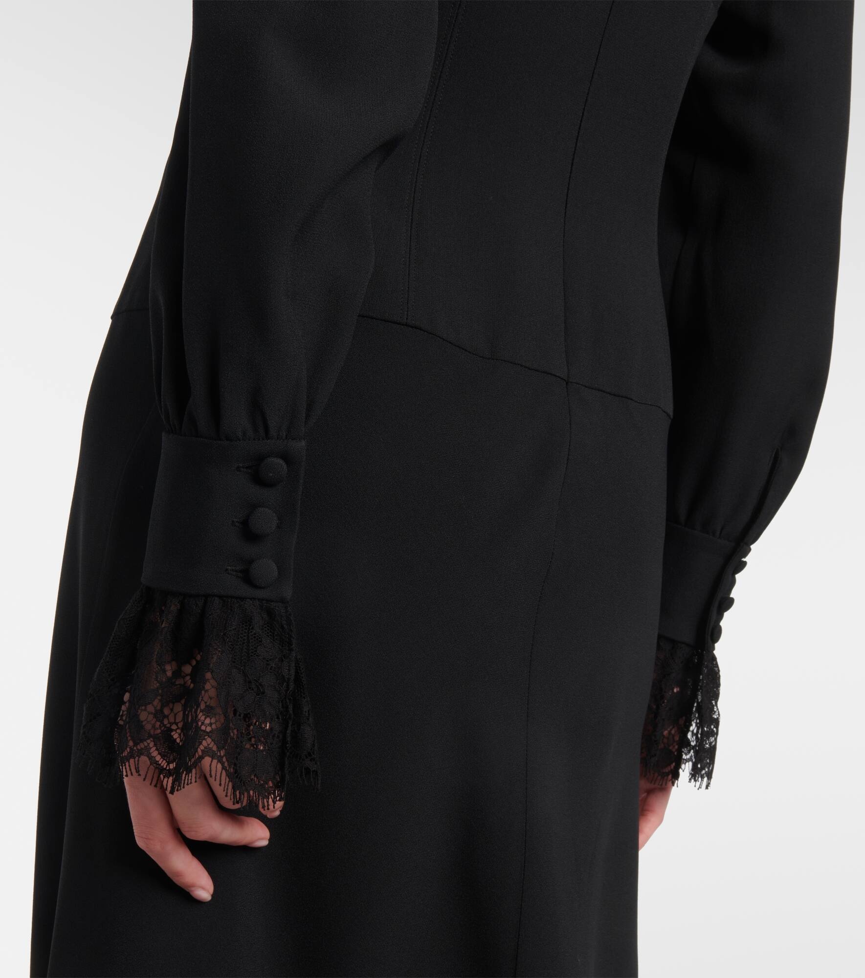 Envers lace-trimmed satin midi dress - 5