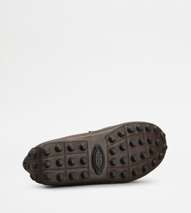 GOMMINO BUBBLE LOAFERS IN LEATHER - BROWN 4