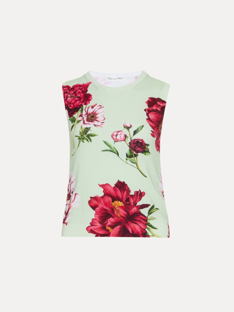 PEONY PRINTED TANK 1