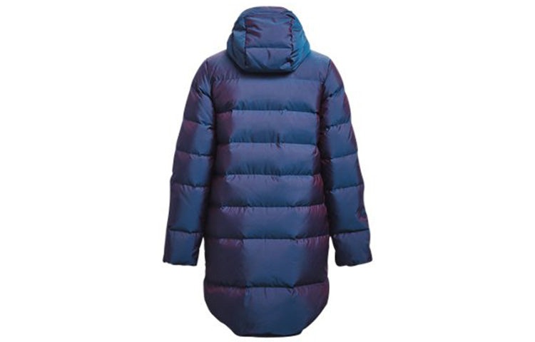 (WMNS) Under Armour ColdGear Infrared Down Iridescent Parka 'Navy Blue' 1365812-422 - 2