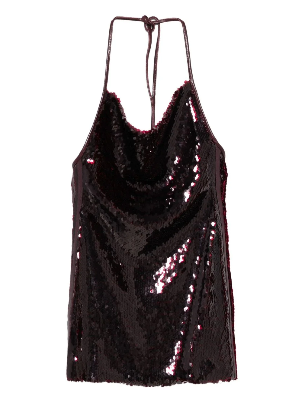 sequinned halterneck dress - 1