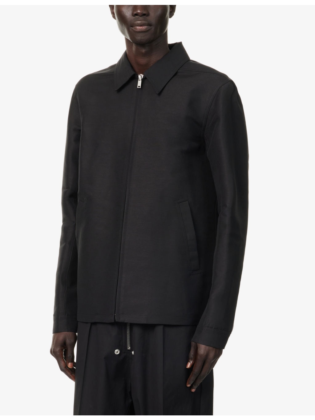 Brad Buttoned-Pockets Relaxed-Fit Woven-Blend Jacket - 3