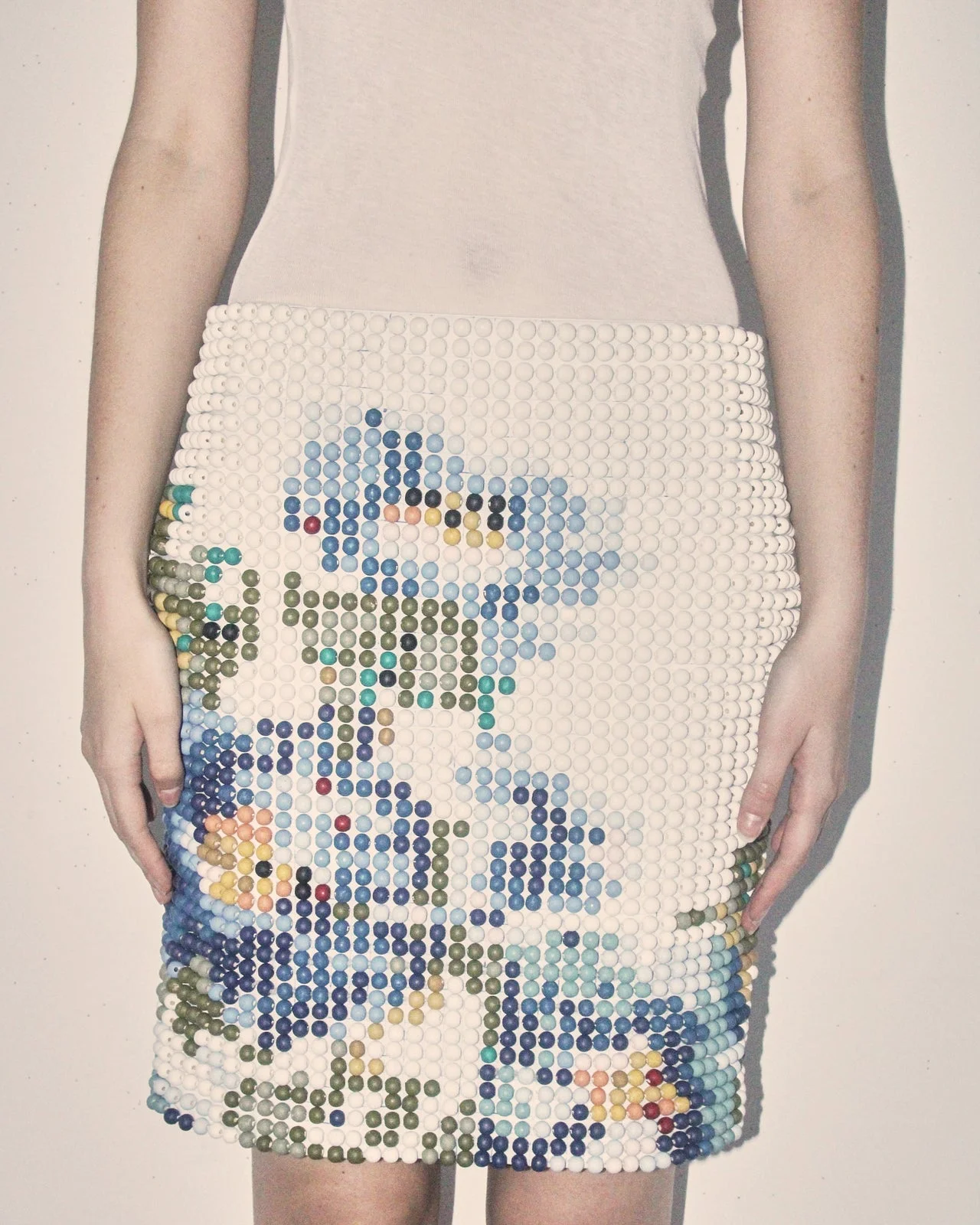 Beaded Floral Skirt - 1