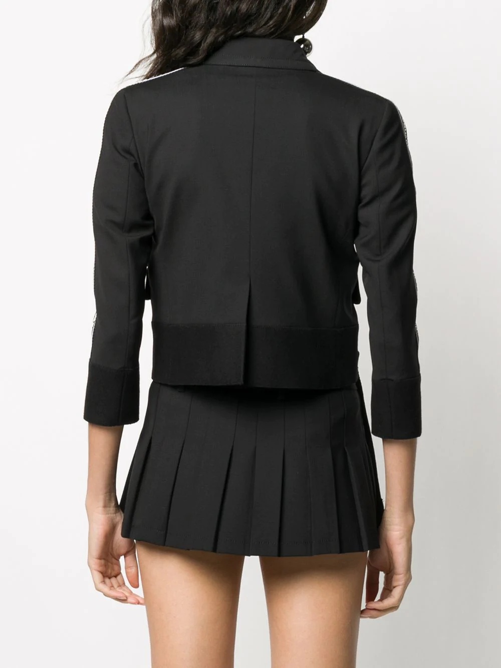 cropped single-breasted blazer - 4