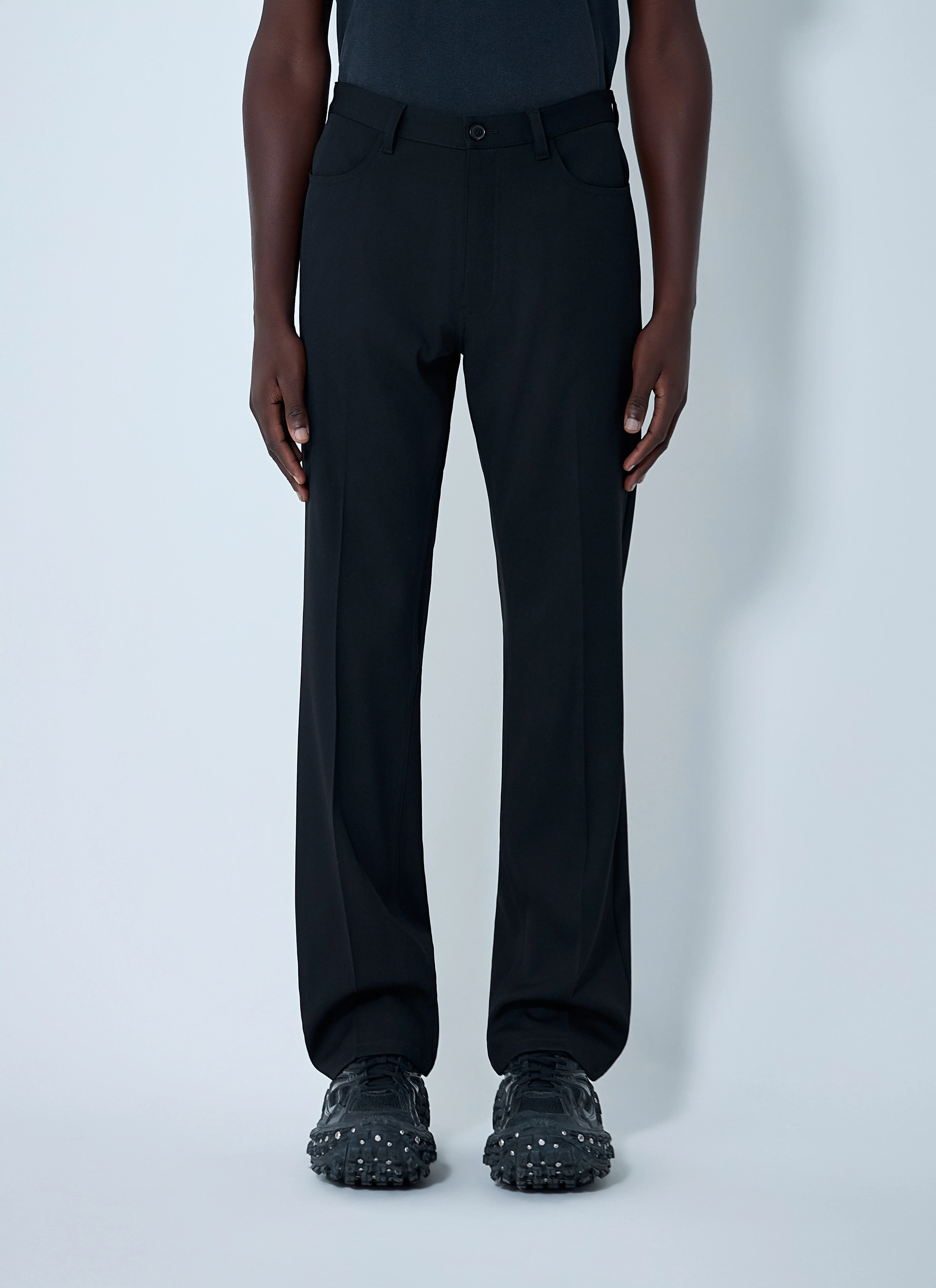 Tailored Wool-Blend Pants - 1