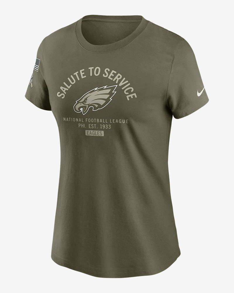 Philadelphia Eagles Salute to Service Sideline Women's Nike NFL T-Shirt 1