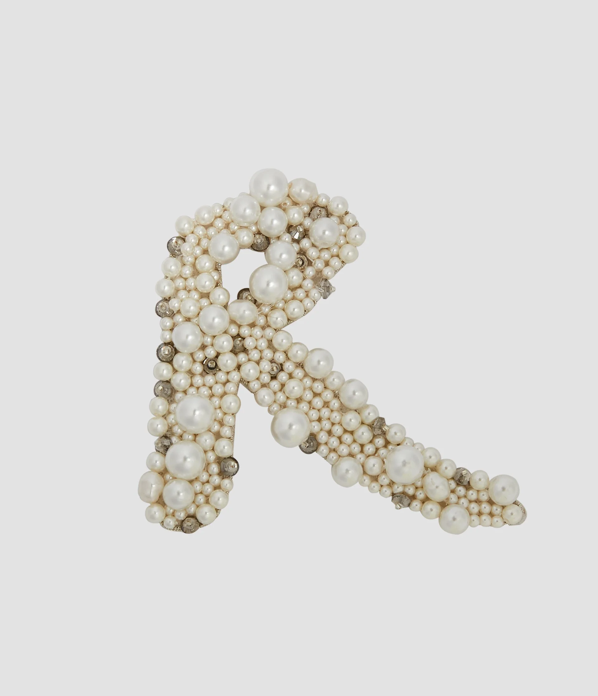 PEARL ALPHABET BROOCH R - 1