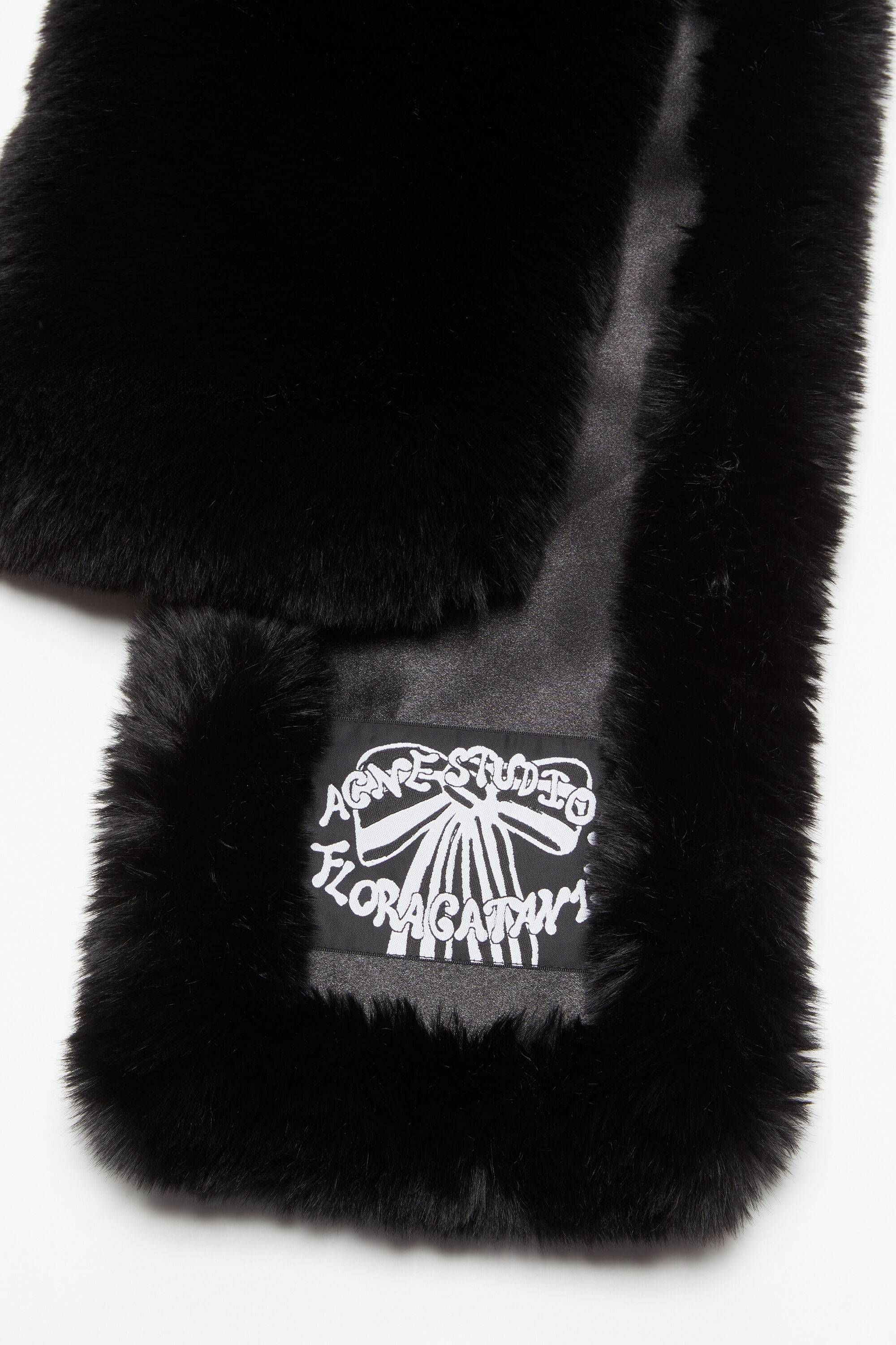 Furry scarf - Black - 4