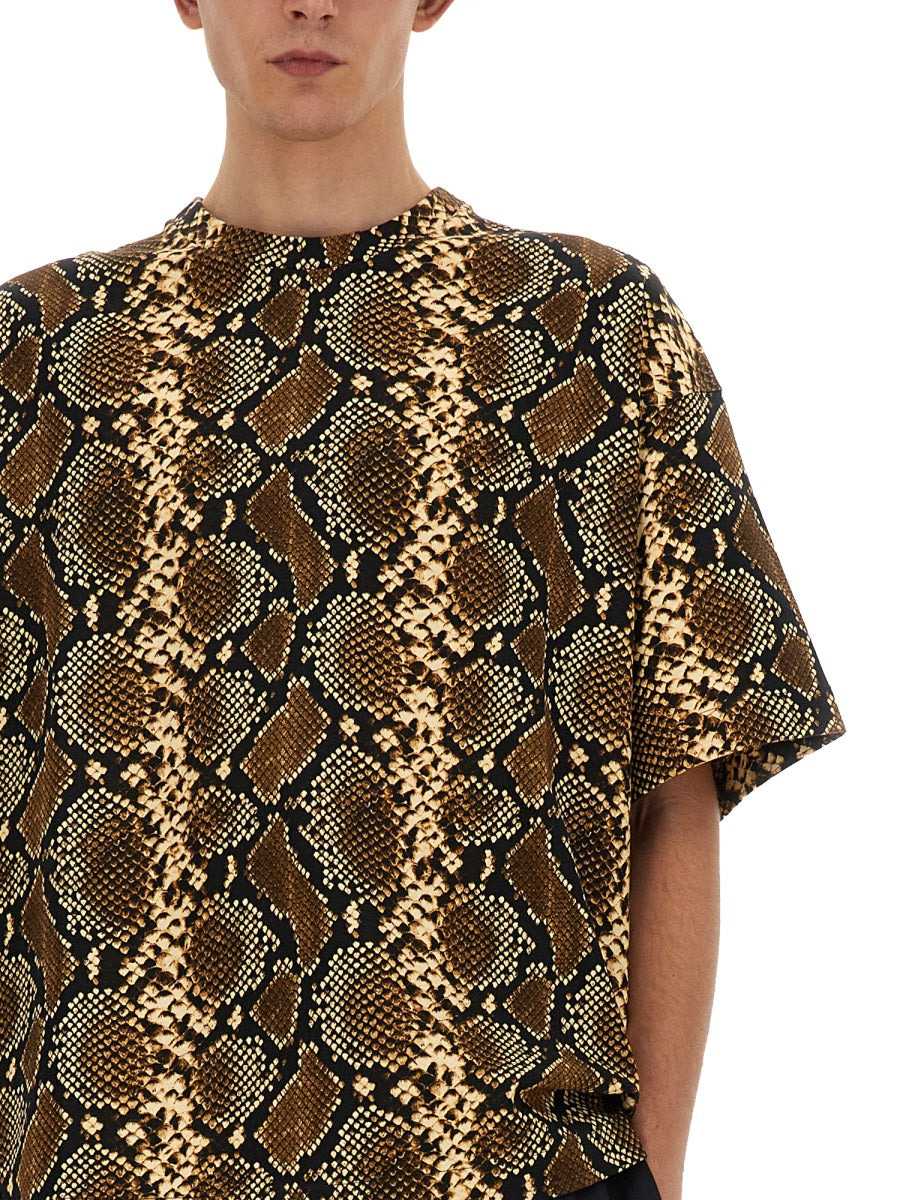 Jil Sander Men T-Shirt With Animal Pattern - 4