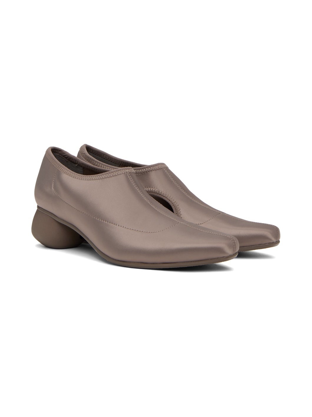 Taupe United Nude Edition Carve Pumps - 4