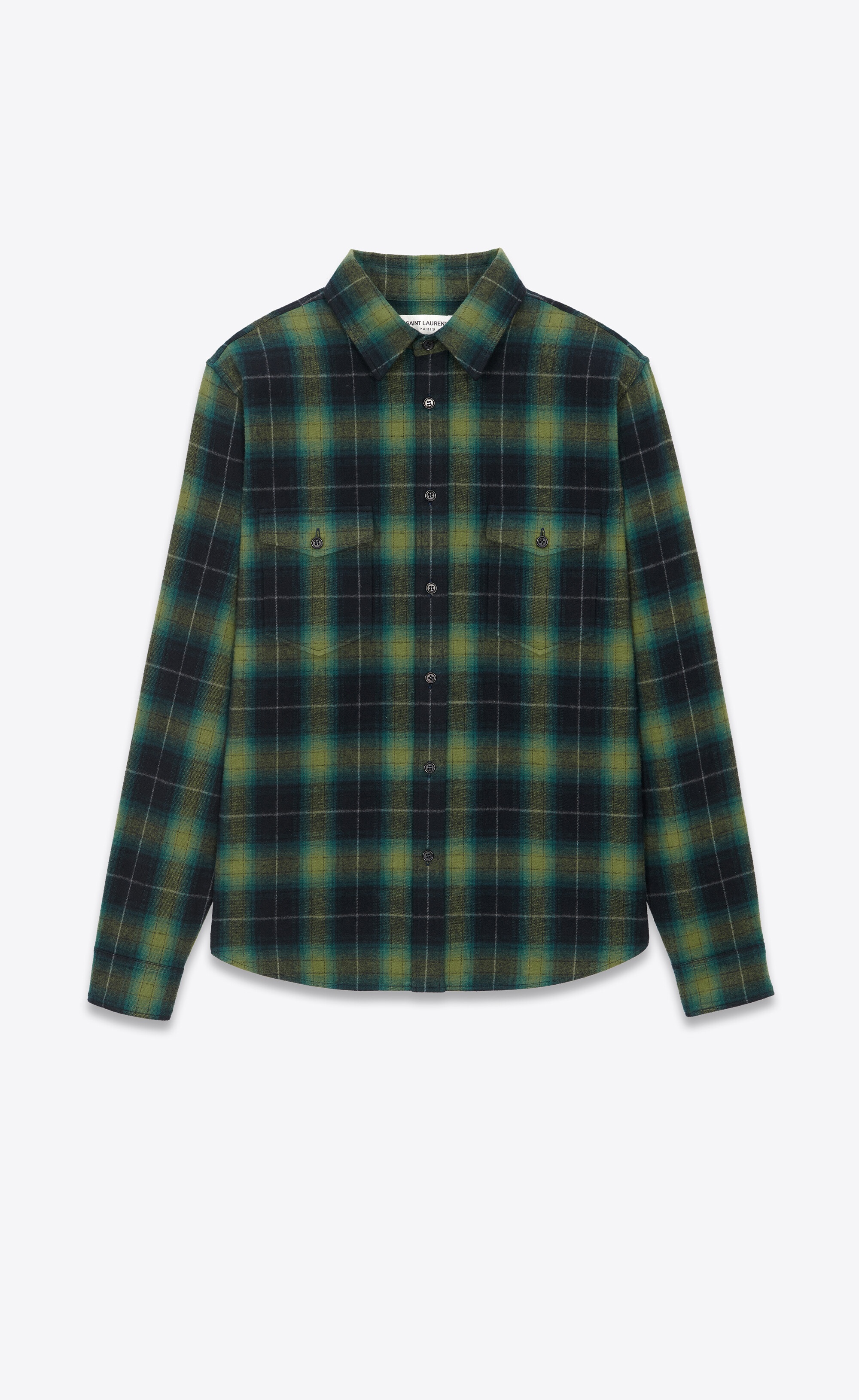 oversized shirt in checked cotton - 1