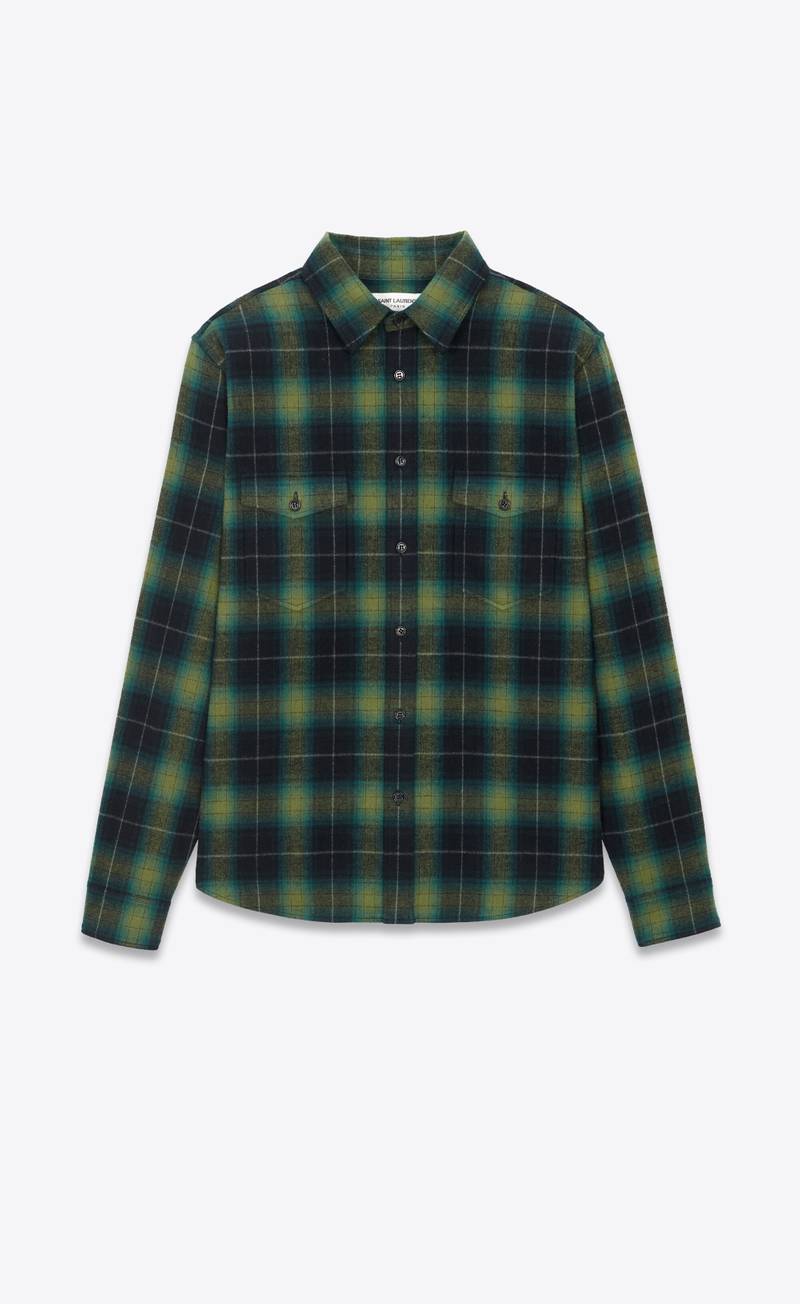 oversized shirt in checked cotton 1