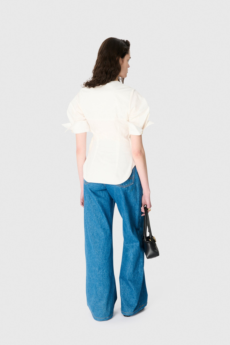 Regenerated Cotton Percale Bustier Top 4