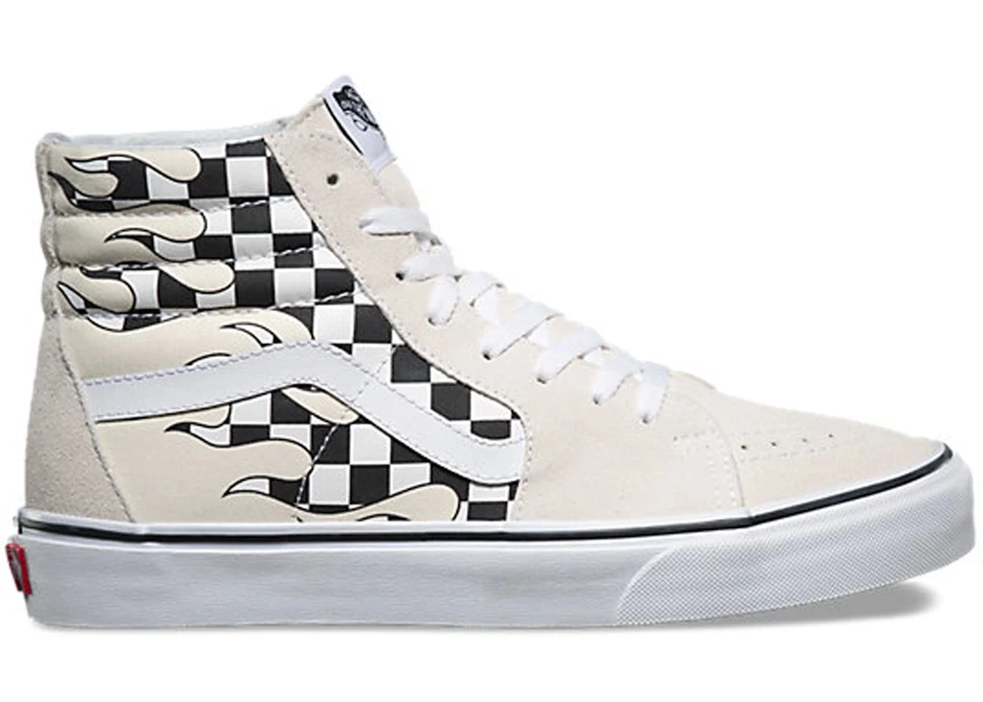 Vans Sk8-Hi Checkerboard Flame White - 1