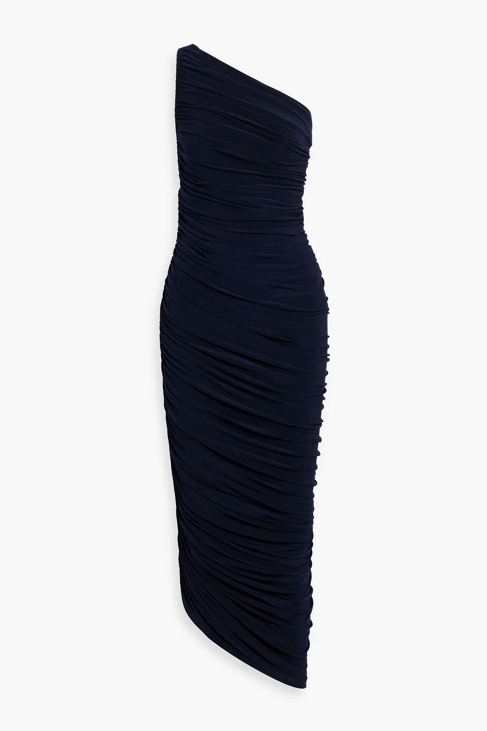 Diana one-shoulder ruched stretch-jersey gown - 1