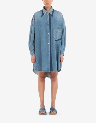 MM6 Maison Margiela Oversized denim shirt dress outlook