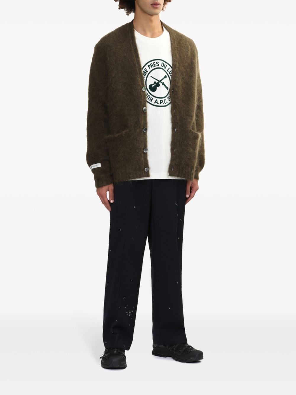 brushed-finish cardigan - 2