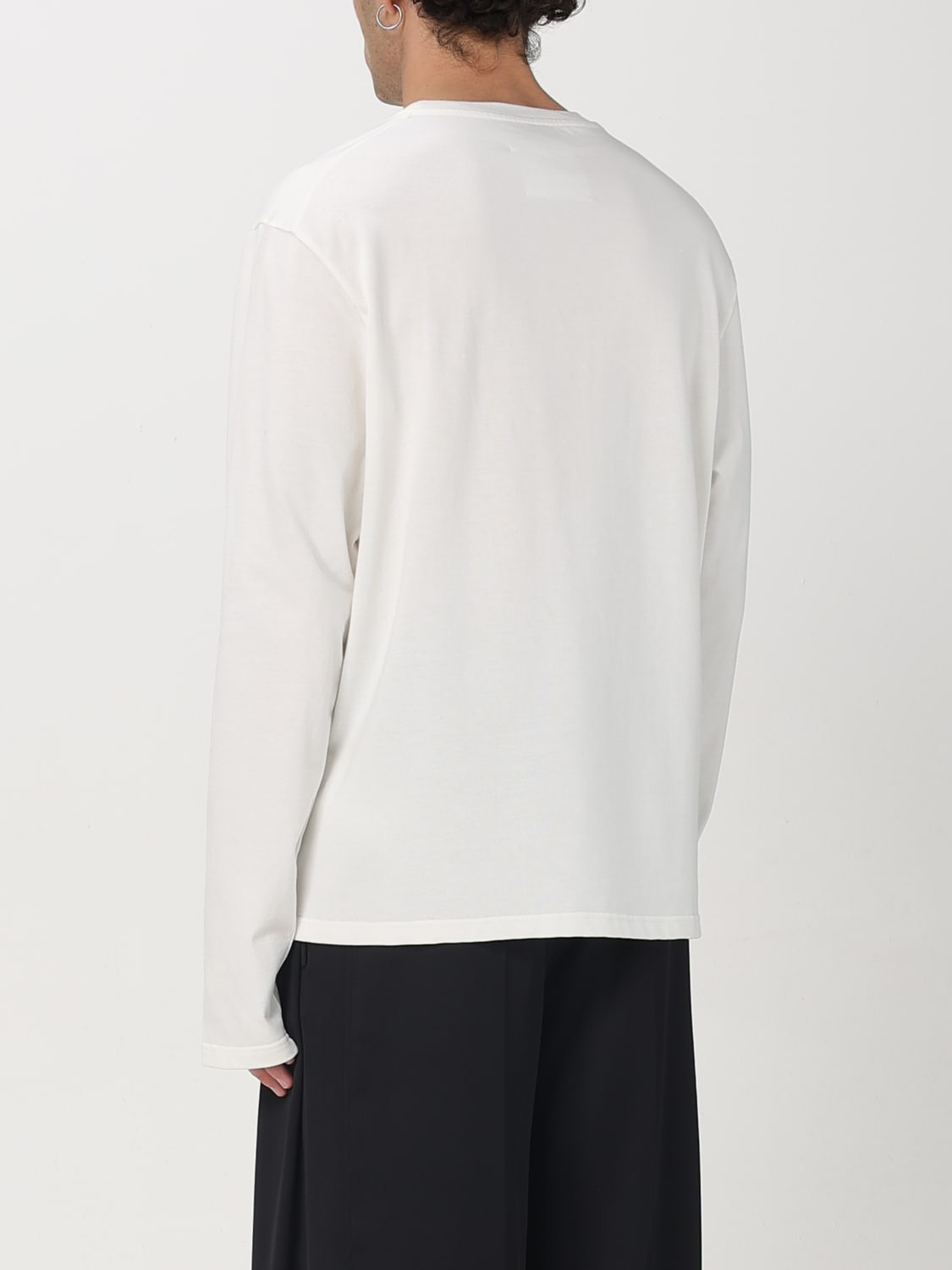 Jil Sander basic cotton sweater with logo - 3
