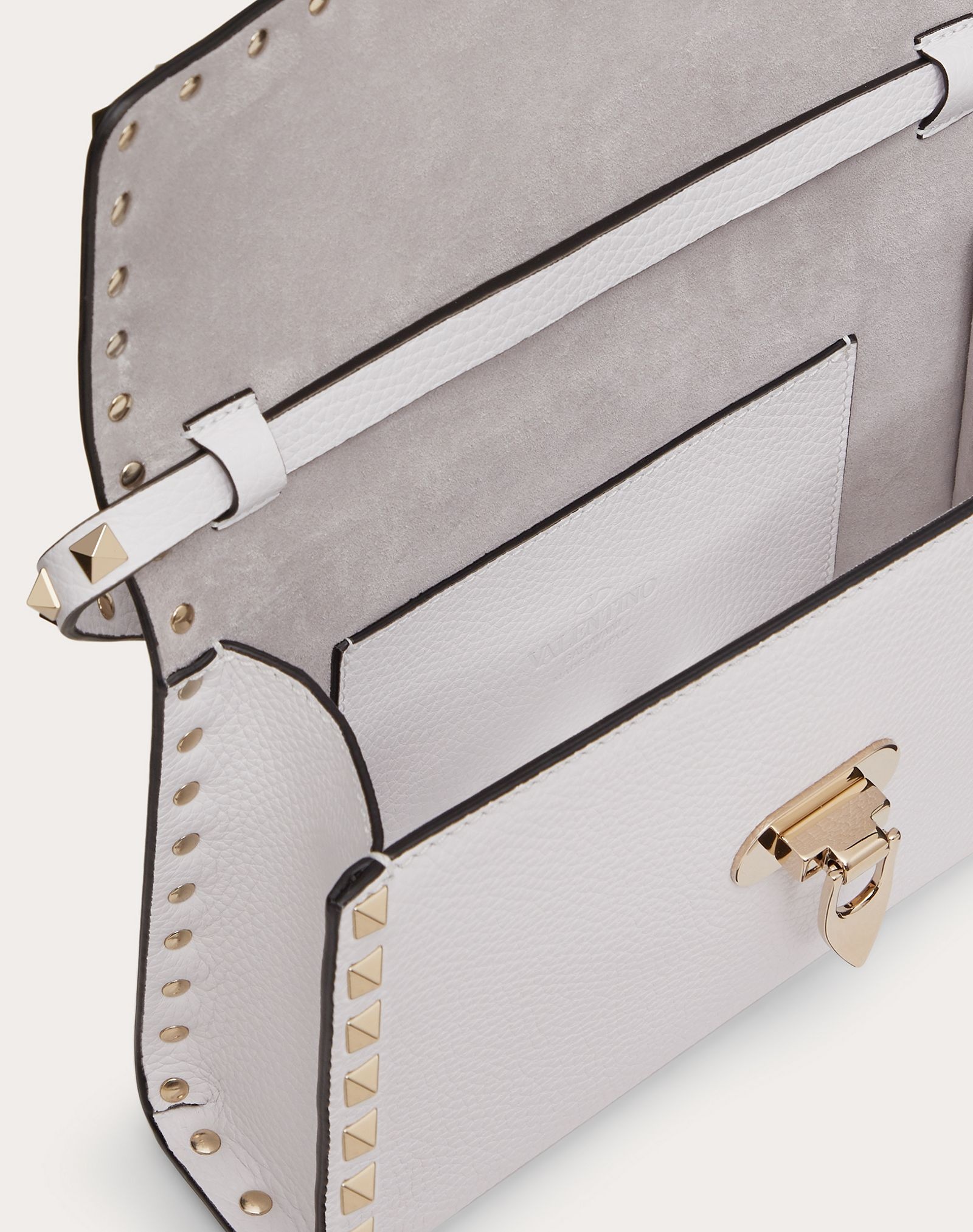 Small Rockstud Grainy Calfskin Crossbody Bag - 4