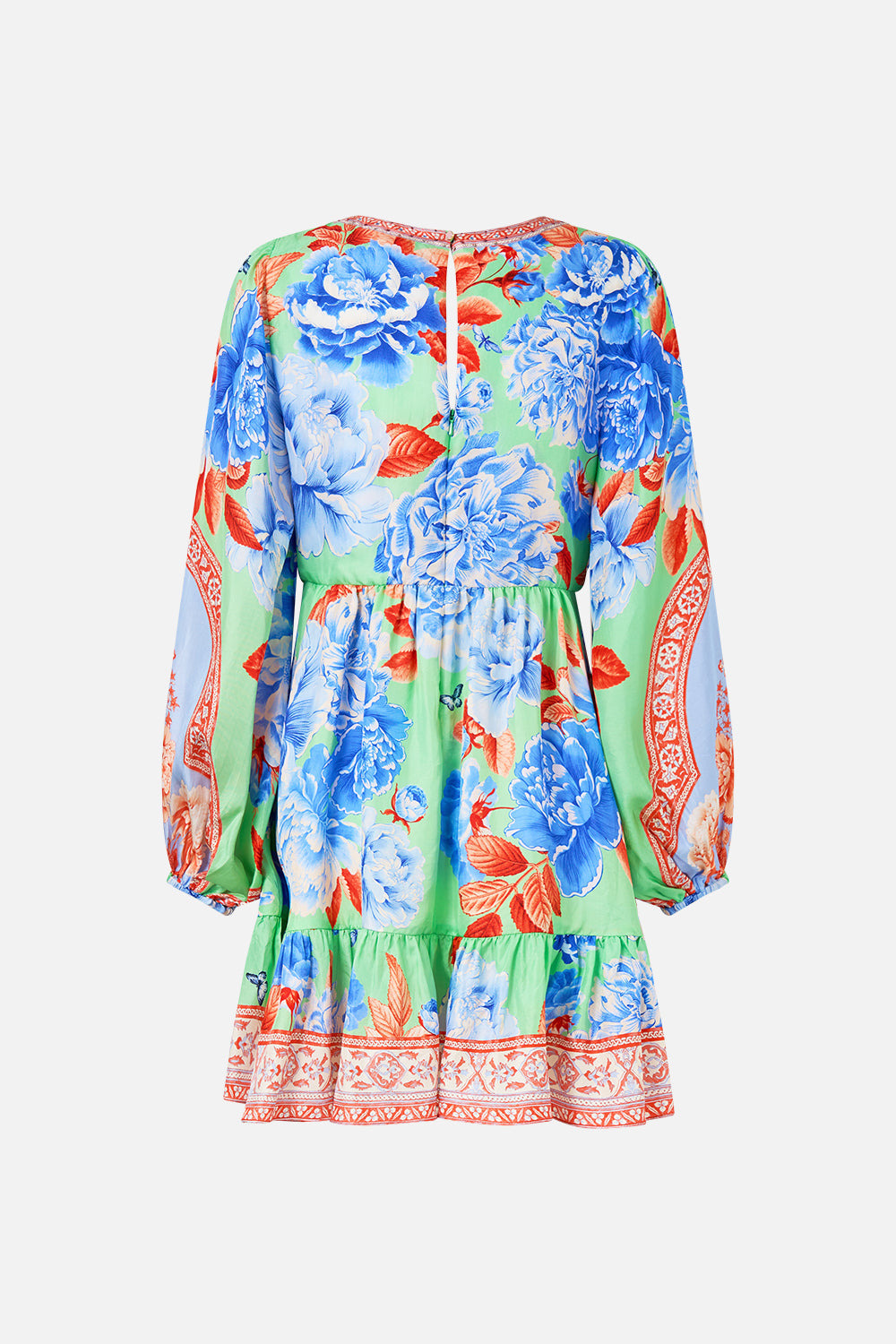 SHORT TIE FRONT BLOUSON DRESS - 8