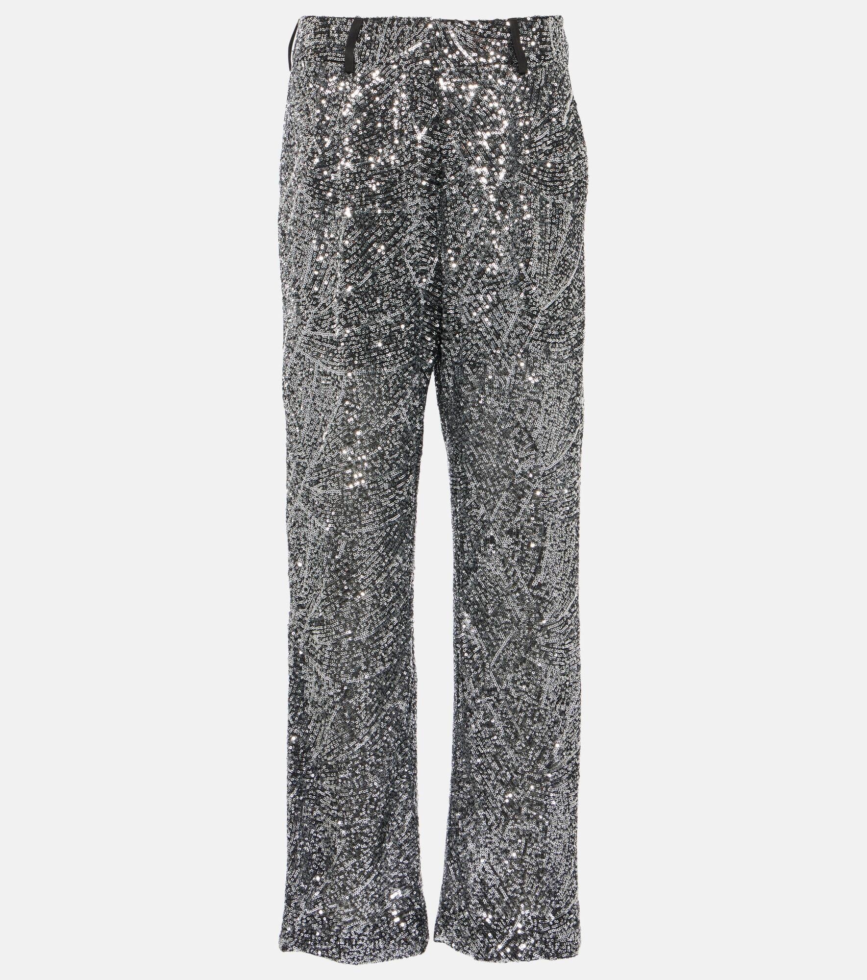 Fox sequined straight pants - 1