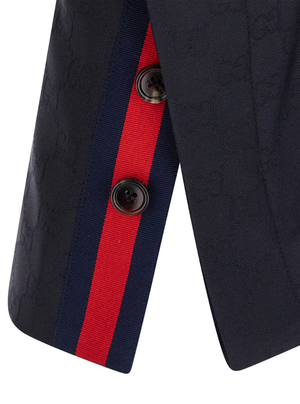 Gucci Men Blue Pants With Web Detail In Gg Fabric Man - 4