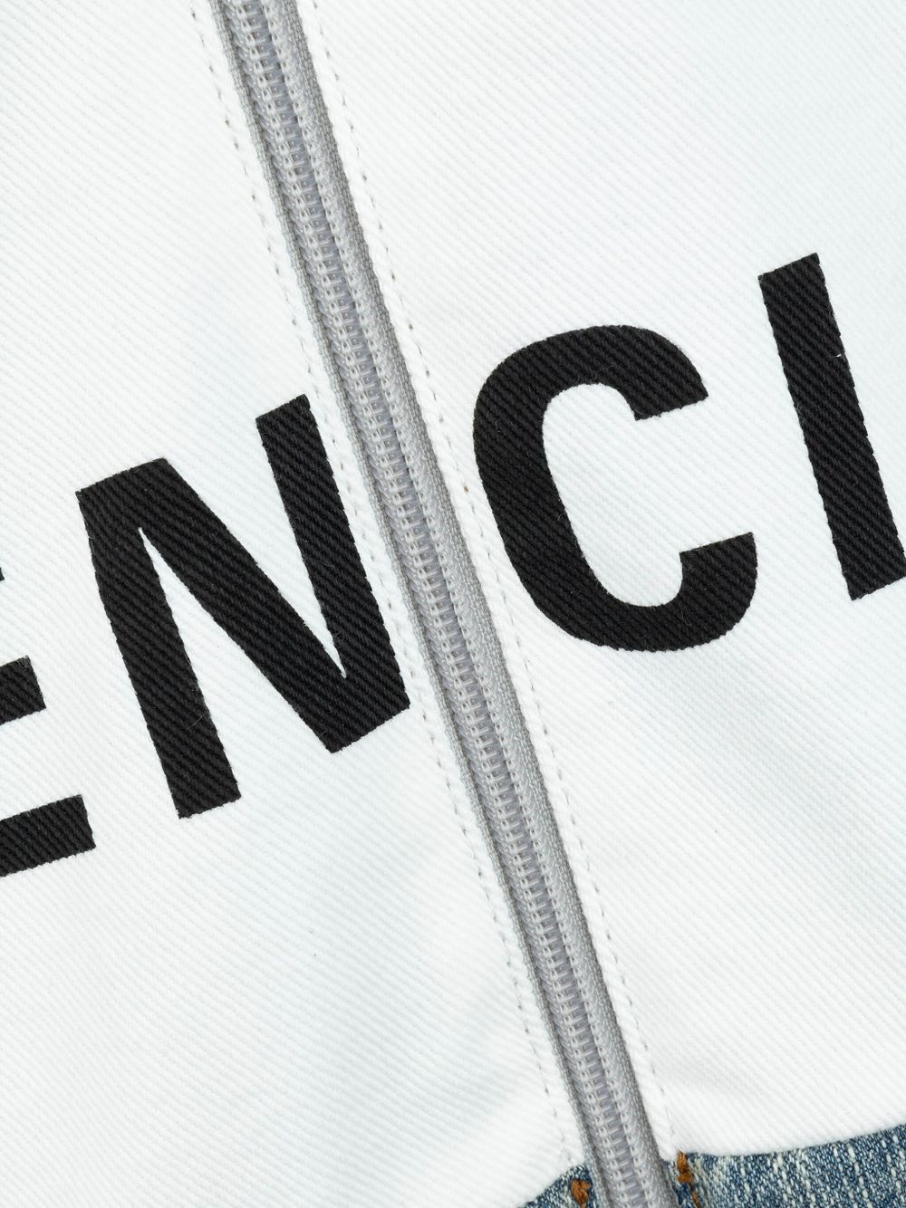 logo-printed colour-block jacket - 3