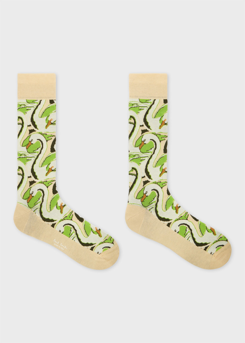 Paul Smith Beige 'Swan' Socks outlook