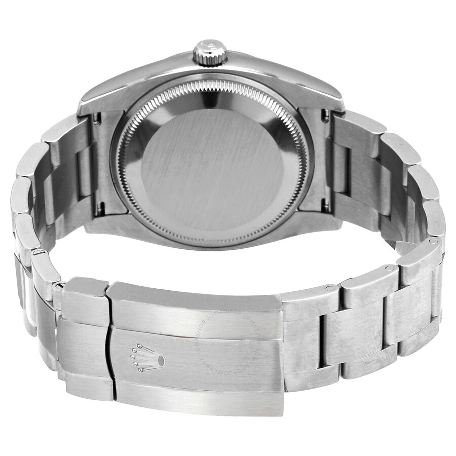 Rolex Airking Silver Arabic Blue Index Engine Turned Bezel Men's Watch 114210SABLSO - 3