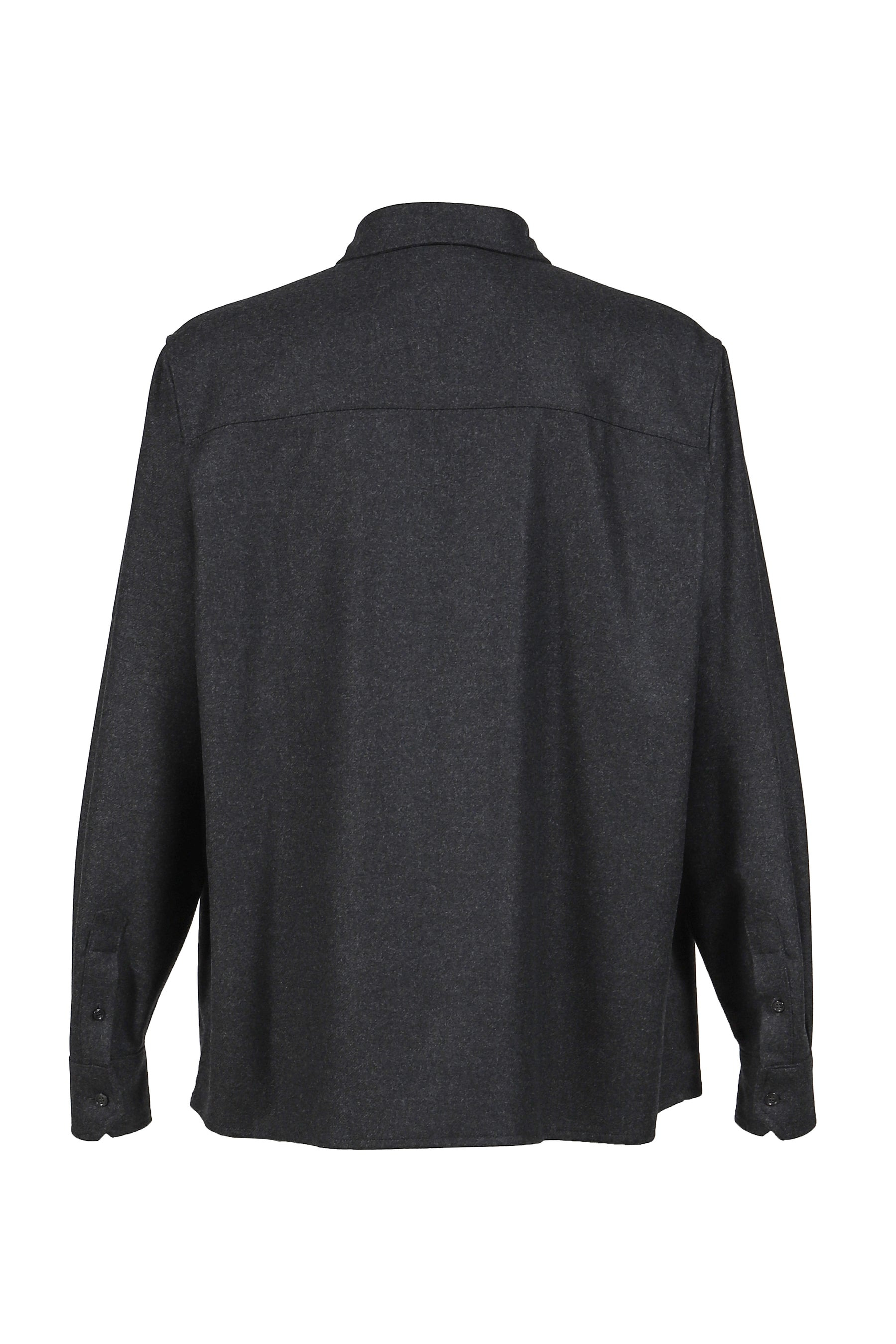 SERGE - WOOL LONG SLEEVED SHIRT / DARK GRY - 2