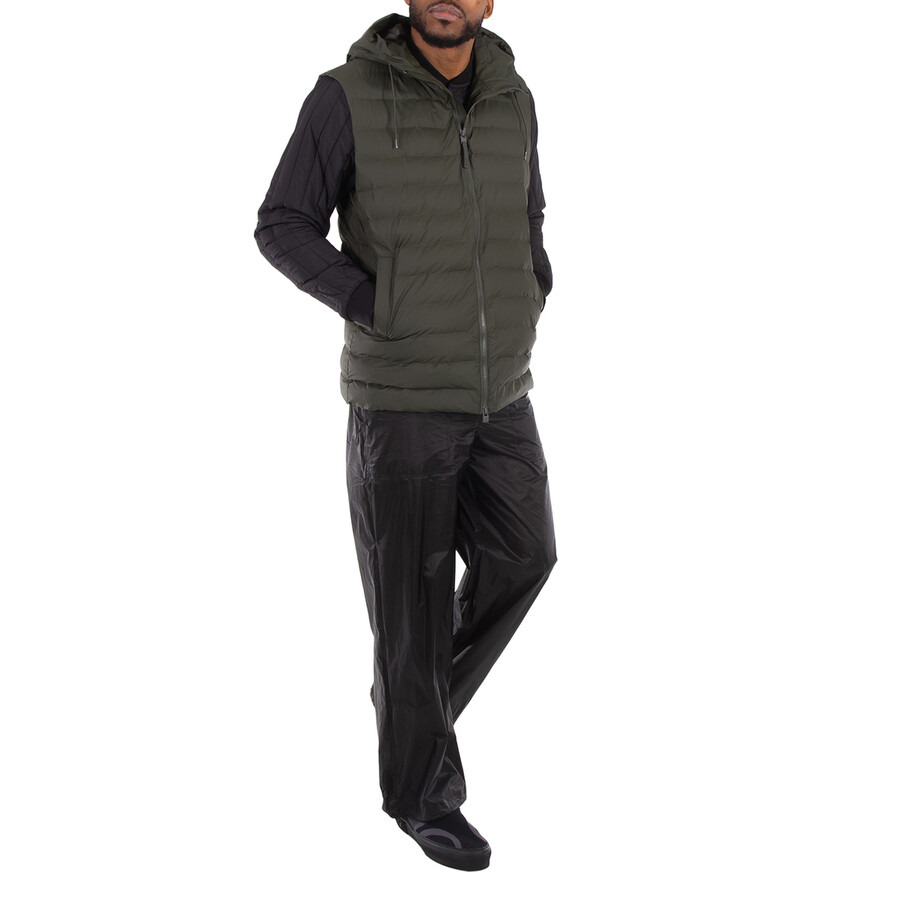 Rains Adjustable Hood Drawstring Sleeveless Jacket - 3