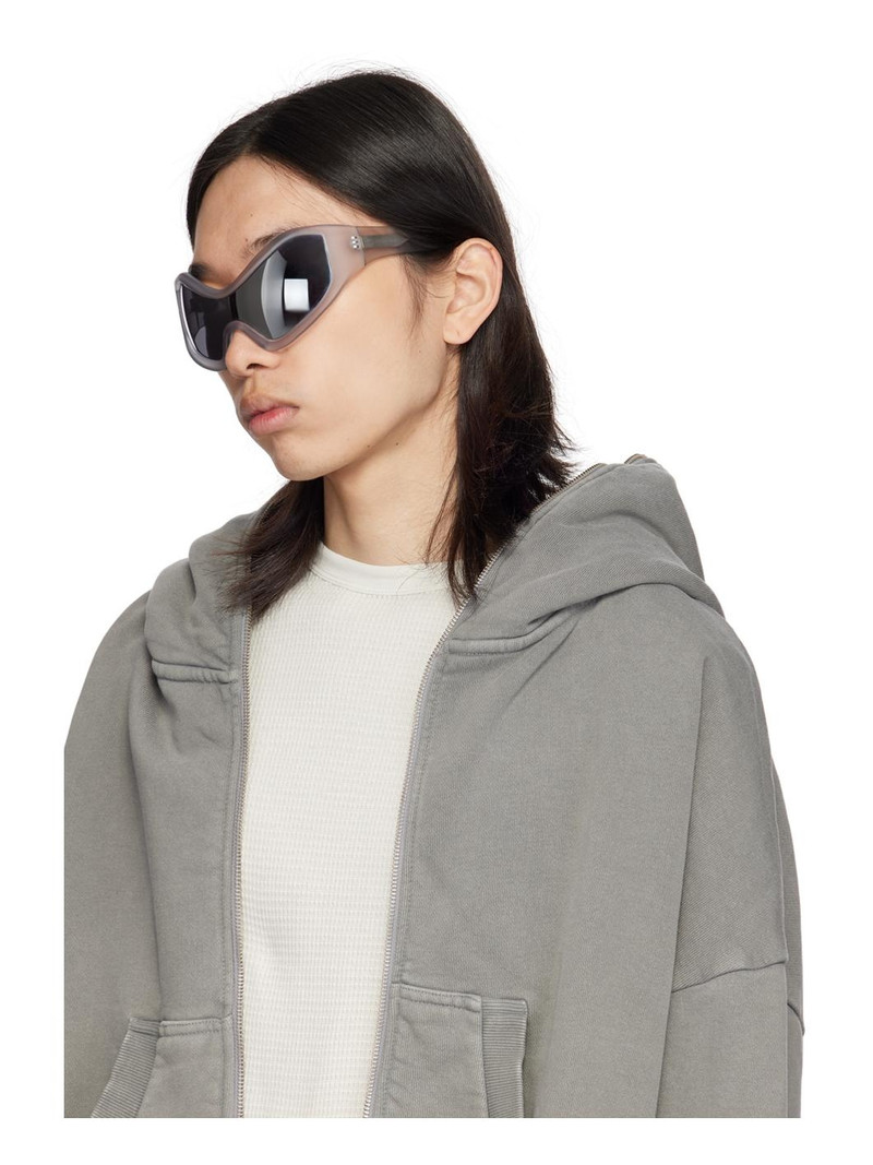 SSENSE Exclusive Gray Compound Shield Sunglasses 4