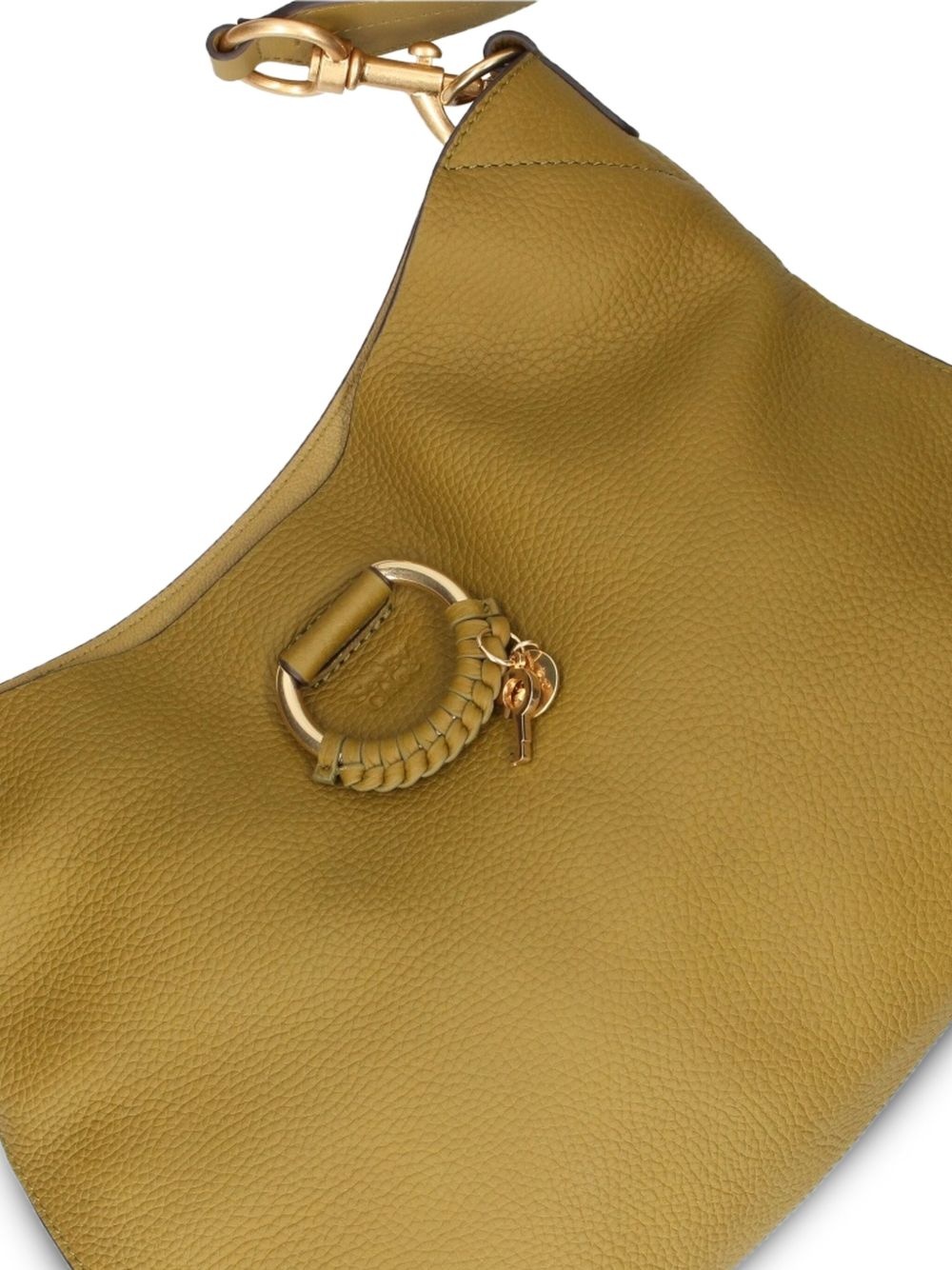 Joan ring-detail leather shoulder bag - 4